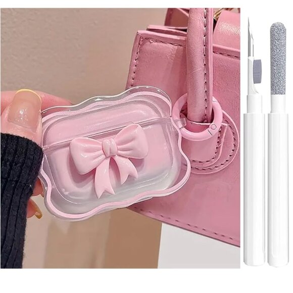 Bow Pink AirPods Pro2 Case - Picture 3 of 7